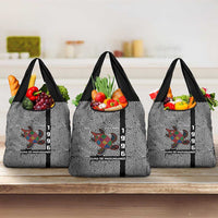 Indigenous Regions of Panama Guna de Madungandí Grocery Bag with Colorful Turtle and Black White Geometric Pattern - Wonder Print Shop