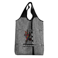 Indigenous Regions of Panama Guna de Madungandí Grocery Bag with Colorful Turtle and Black White Geometric Pattern - Wonder Print Shop