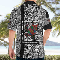 Indigenous Regions of Panama Guna de Madungandí Hawaiian Shirt with Colorful Turtle and Black White Geometric Pattern - Wonder Print Shop