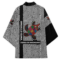 Indigenous Regions of Panama Guna de Madungandí Kimono with Colorful Turtle and Black White Geometric Pattern - Wonder Print Shop