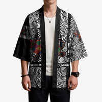 Indigenous Regions of Panama Guna de Madungandí Kimono with Colorful Turtle and Black White Geometric Pattern - Wonder Print Shop