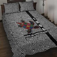 Indigenous Regions of Panama Guna de Madungandí Quilt Bed Set with Colorful Turtle and Black White Geometric Pattern - Wonder Print Shop