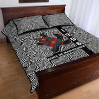 Indigenous Regions of Panama Guna de Madungandí Quilt Bed Set with Colorful Turtle and Black White Geometric Pattern - Wonder Print Shop
