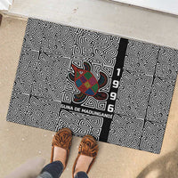 Indigenous Regions of Panama Guna de Madungandí Rubber Doormat with Colorful Turtle and Black White Geometric Pattern - Wonder Print Shop