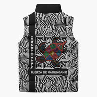 Indigenous Regions of Panama Guna de Madungandí Sleeveless Puffer Jacket with Colorful Turtle and Black White Geometric Pattern - Wonder Print Shop