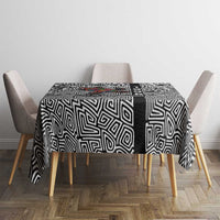 Indigenous Regions of Panama Guna de Madungandí Tablecloth with Colorful Turtle and Black White Geometric Pattern - Wonder Print Shop