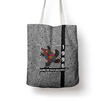 Indigenous Regions of Panama Guna de Madungandí Tote Bag with Colorful Turtle and Black White Geometric Pattern - Wonder Print Shop
