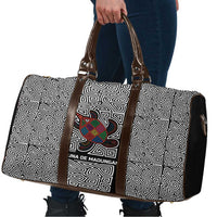 Indigenous Regions of Panama Guna de Madungandí Travel Bag with Colorful Turtle and Black White Geometric Pattern - Wonder Print Shop