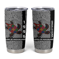 Indigenous Regions of Panama Guna de Madungandí Tumbler Cup with Colorful Turtle and Black White Geometric Pattern - Wonder Print Shop