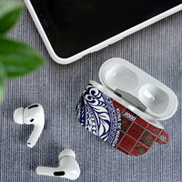 Indigenous Regions of Panama Guna de Wargandí AirPods Case with Tribal Pattern and Blue White Nature and People - Wonder Print Shop