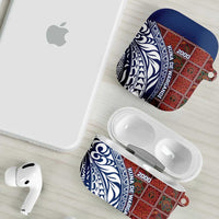 Indigenous Regions of Panama Guna de Wargandí AirPods Case with Tribal Pattern and Blue White Nature and People - Wonder Print Shop