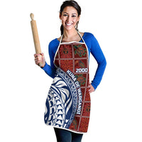 Indigenous Regions of Panama Guna de Wargandí Apron with Tribal Pattern and Blue White Nature and People - Wonder Print Shop