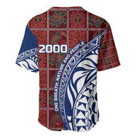 Indigenous Regions of Panama Guna de Wargandí Baseball Jersey with Tribal Pattern and Blue White Nature and People - Wonder Print Shop