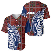 Indigenous Regions of Panama Guna de Wargandí Baseball Jersey with Tribal Pattern and Blue White Nature and People - Wonder Print Shop