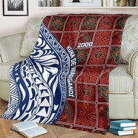 Indigenous Regions of Panama Guna de Wargandí Blanket with Tribal Pattern and Blue White Nature and People - Wonder Print Shop