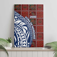 Indigenous Regions of Panama Guna de Wargandí Canvas Wall Art with Tribal Pattern and Blue White Nature and People - Wonder Print Shop