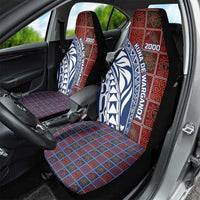 Indigenous Regions of Panama Guna de Wargandí Car Seat Cover with Tribal Pattern and Blue White Nature and People - Wonder Print Shop