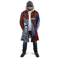 Indigenous Regions of Panama Guna de Wargandí Cloak with Tribal Pattern and Blue White Nature and People - Wonder Print Shop