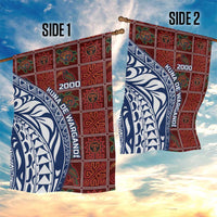 Indigenous Regions of Panama Guna de Wargandí Garden Flag with Tribal Pattern and Blue White Nature and People - Wonder Print Shop