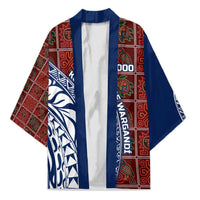 Indigenous Regions of Panama Guna de Wargandí Kimono with Tribal Pattern and Blue White Nature and People - Wonder Print Shop