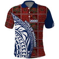 Indigenous Regions of Panama Guna de Wargandí Polo Shirt with Tribal Pattern and Blue White Nature and People - Wonder Print Shop