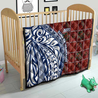 Indigenous Regions of Panama Guna de Wargandí Quilt with Tribal Pattern and Blue White Nature and People - Wonder Print Shop