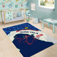 Indigenous Regions of Panama Guna Yala Area Rug with Regional Map Lobster Graphic and Coral Pattern 1938 - Wonder Print Shop