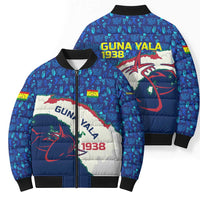 Indigenous Regions of Panama Guna Yala Bomber Puffer Jacket with Regional Map Lobster Graphic and Coral Pattern 1938 - Wonder Print Shop