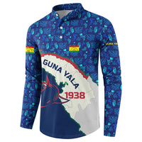 Indigenous Regions of Panama Guna Yala Button Sweatshirt with Regional Map Lobster Graphic and Coral Pattern 1938 - Wonder Print Shop