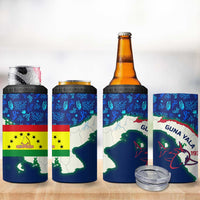 Indigenous Regions of Panama Guna Yala 4 in 1 Can Cooler Tumbler with Regional Map Lobster Graphic and Coral Pattern 1938 - Wonder Print Shop