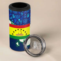 Indigenous Regions of Panama Guna Yala 4 in 1 Can Cooler Tumbler with Regional Map Lobster Graphic and Coral Pattern 1938 - Wonder Print Shop