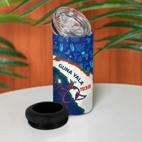 Indigenous Regions of Panama Guna Yala 4 in 1 Can Cooler Tumbler with Regional Map Lobster Graphic and Coral Pattern 1938 - Wonder Print Shop