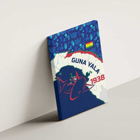 Indigenous Regions of Panama Guna Yala Canvas Wall Art with Regional Map Lobster Graphic and Coral Pattern 1938 - Wonder Print Shop