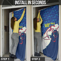 Indigenous Regions of Panama Guna Yala Door Cover with Regional Map Lobster Graphic and Coral Pattern 1938 - Wonder Print Shop