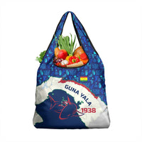 Indigenous Regions of Panama Guna Yala Grocery Bag with Regional Map Lobster Graphic and Coral Pattern 1938 - Wonder Print Shop