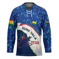 Indigenous Regions of Panama Guna Yala Hockey Jersey with Regional Map Lobster Graphic and Coral Pattern 1938 - Wonder Print Shop