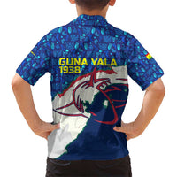 Indigenous Regions of Panama Guna Yala Kid Hawaiian Shirt with Regional Map Lobster Graphic and Coral Pattern 1938 - Wonder Print Shop