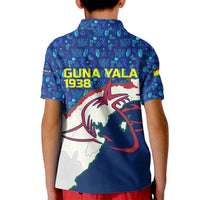 Indigenous Regions of Panama Guna Yala Kid Polo Shirt with Regional Map Lobster Graphic and Coral Pattern 1938 - Wonder Print Shop