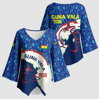 Indigenous Regions of Panama Guna Yala Kimono Sleeve Blouse with Regional Map Lobster Graphic and Coral Pattern 1938 - Wonder Print Shop