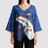 Indigenous Regions of Panama Guna Yala Kimono Sleeve Blouse with Regional Map Lobster Graphic and Coral Pattern 1938 - Wonder Print Shop