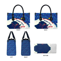 Indigenous Regions of Panama Guna Yala Leather Bag with Regional Map Lobster Graphic and Coral Pattern 1938 - Wonder Print Shop