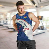 Indigenous Regions of Panama Guna Yala Men Tank Top with Regional Map Lobster Graphic and Coral Pattern 1938 - Wonder Print Shop