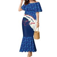 Indigenous Regions of Panama Guna Yala Mermaid Dress with Regional Map Lobster Graphic and Coral Pattern 1938 - Wonder Print Shop