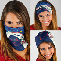 Indigenous Regions of Panama Guna Yala Neck Gaiter with Regional Map Lobster Graphic and Coral Pattern 1938 - Wonder Print Shop