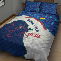 Indigenous Regions of Panama Guna Yala Quilt Bed Set with Regional Map Lobster Graphic and Coral Pattern 1938 - Wonder Print Shop