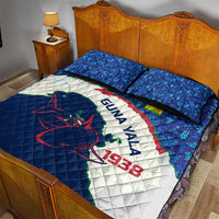 Indigenous Regions of Panama Guna Yala Quilt Bed Set with Regional Map Lobster Graphic and Coral Pattern 1938 - Wonder Print Shop