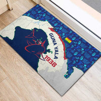 Indigenous Regions of Panama Guna Yala Rubber Doormat with Regional Map Lobster Graphic and Coral Pattern 1938 - Wonder Print Shop