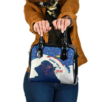 Indigenous Regions of Panama Guna Yala Shoulder Handbag with Regional Map Lobster Graphic and Coral Pattern 1938 - Wonder Print Shop