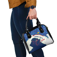 Indigenous Regions of Panama Guna Yala Shoulder Handbag with Regional Map Lobster Graphic and Coral Pattern 1938 - Wonder Print Shop