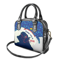 Indigenous Regions of Panama Guna Yala Shoulder Handbag with Regional Map Lobster Graphic and Coral Pattern 1938 - Wonder Print Shop